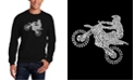 LA Pop Art Men's Freestyle Motocross - FMX Word Art Crewneck Sweatshirt